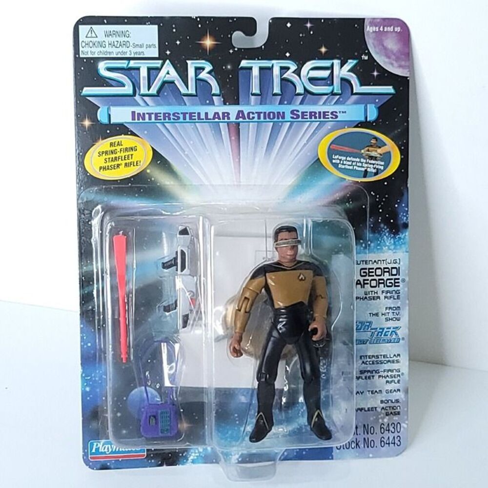 STAR TREK Interstellar Action Series Lieutenant Geordi Laforge Playmates NEW